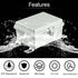 LeMotech Electrical Box, IP67 Waterproof Hinged Cover Stainless Steel Latch Junction box, ABS Plastic Electrical Enclosure with Mounting Plate,Wal...