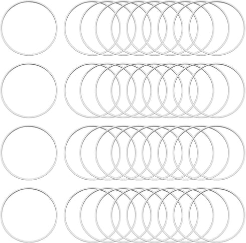 80Pcs Earring Hoops for Jewelry Making, 40mm Earrings Beading Hoop Earrings Findings Hypoallergenic Round Circle Hoop Earrings Open Bezel Pendant ...