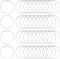 80Pcs Earring Hoops for Jewelry Making, 40mm Earrings Beading Hoop Earrings Findings Hypoallergenic Round Circle Hoop Earrings Open Bezel Pendant ...