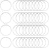 80Pcs Earring Hoops for Jewelry Making, 40mm Earrings Beading Hoop Earrings Findings Hypoallergenic Round Circle Hoop Earrings Open Bezel Pendant ...