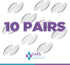 GMS Optical 1.3mm Extra-Thin / 18mm Large-Length - Anti-Slip Adhesive Contoured Silicone Eyeglass Nose Pads with Super Sticky Backing - (5 Pair - ...