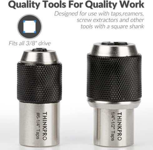 2pcs Tap Socket Set,Extraction Tool With Adjustable Jaws,Suitable for Taps,Reamers,Screw Extractors...