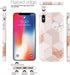 JAHOLAN Compatible iPhone Xs Max Case Bling Glitter Sparkle Rose Gold Marble Design Clear Bumper TPU Soft Rubber Silicone Cover Phone Case for iPh...