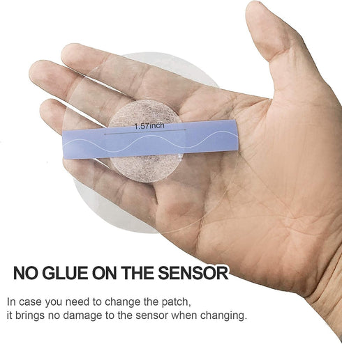 40Pack Libre Sensor Covers,Waterproof & Breatheable Patches for Libre 1/2/3 Plus & Lingo-Clear CGM Patches with No Glue in The Center-Hypoallergen...
