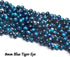 70PCS Natural 8MM Healing Gemstone, Blue Tiger’s Eye Energy Stone Round Loose Beads, Semi-Precious Crystal Beads with Free Elastic String for Jewe...
