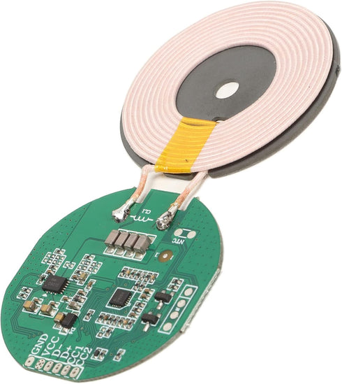 Wireless Charging Receiver Module, 15W Wireless Charging Circuit Board Coil Charger, PCBA Circuit Board with Coil for DIY, Overvoltage, Overcurren...
