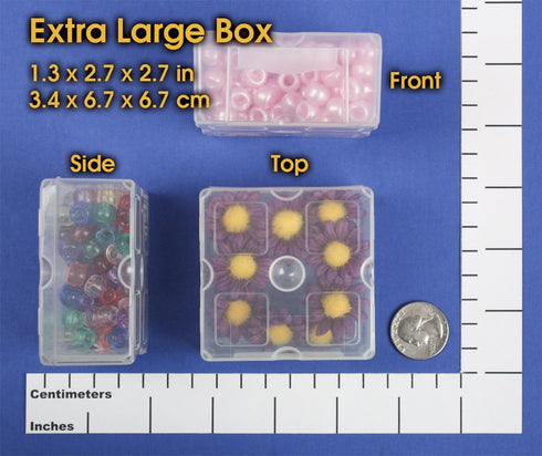 DotBox Extra Large Box - 4 pcs. Little Storage Boxes for Small Items Like Beads and Parts. Boxes Fit Inside DotBox Carrying Cases Sold Separately....
