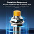 ATO M12 Inductive Proximity Sensor Switch, 4Pcs Non-Shield Detector 4mm NPN Normally Open(NO) Approach Sensor,Directly Connecting with PLC...
