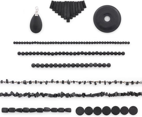 Expo International Blackstone Natural Gemstones, Versatile Jewelry Making Supplies, Vibrant Gemstone Beads, Value Pack of About 220 Beads and Pend...