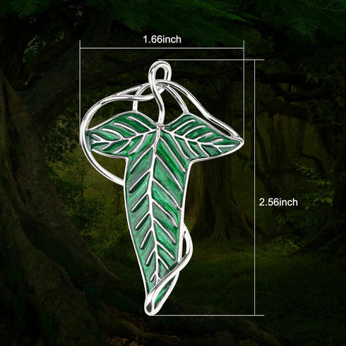 EKZ Elegance Elven Green Tree Leaf Enamel Pin,Cloak Clasp Brooches Elven Keepsake Pin for Luck and Mystery – Perfect for Christmas Festive Attire ...