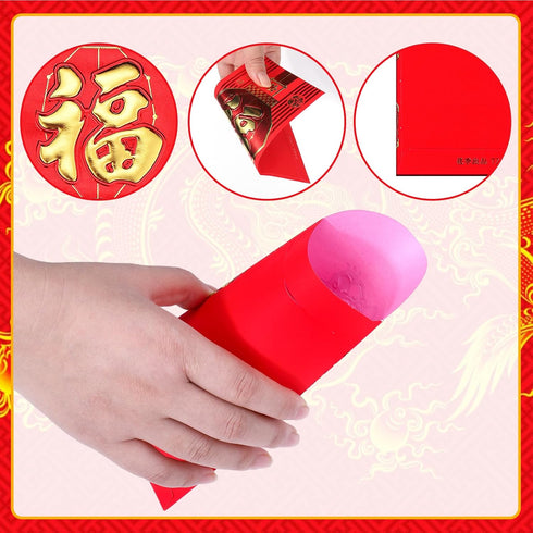 18pcs Red Chinese Envelopes for Money 2024 Dragon Lunar New Year,Red Envelopes Chinese New Year 6 Designs Cute Cartoon Dragon, L...