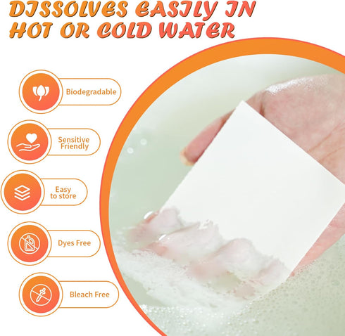 Fresh Linen Scent Laundry Detergent Sheets - Up to 100 Loads,Fragrance-Free, Washes 7-8 Clothes Per Tablet,Suitable For Sensitive Skin...
