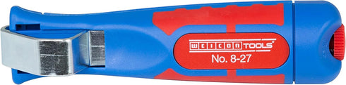 WEICON Cable Stripper No. 8-27 | Multi Stripping Knife | with adjustable cutting depth | for all common round cables | Working range 8-28 mm Ø...