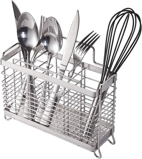 KESOL Utensil Holder Utensil Drying Rack Basket Holder with 3 Divided Compartments, Rust Proof...