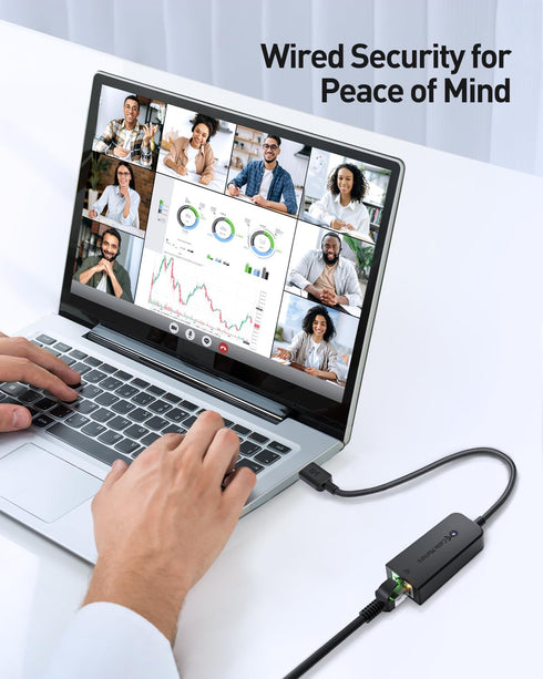 Cable Matters Plug & Play USB C to Ethernet Adapter with PXE, MAC Address Clone (Thunderbolt to Ethernet Adapter, Gigabit Ethernet to USB C) in Bl...