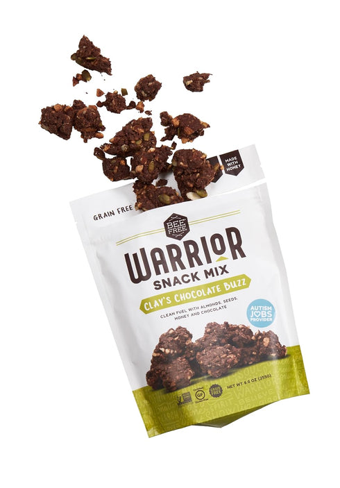 BeeFree Warrior Mix Gluten Free Granola - Chunky Granola Bites | Paleo Granola, Low Carb, Grain Free, Preservative Free, Oat Free | Low Calorie Sn...
