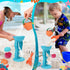 deAO Kids Beach Sand Toys Set Wheat Straw Material Sand Water Wheel Beach Molds Beach Shovel Rake & Watering Can Tool Kit Snow Toys Travel Outdoor...