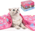 Pet Soft Blankets for Dogs - Fluffy Cats Dogs Blankets for Small Medium & Large Dogs, Cute Print Pet Throw Puppy Blankets Fleece (Heart, 3S)...