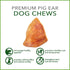Pet Factory Real Chewz Premium Pig Ears Dog Chew Treats, 100% All-Natural - 7 Count/1 Pack...