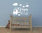 Elephant Nursery Wall Decal, Dream Big Little One Decal, Elephant Sticker, Baby Boy Girls Room Decor, Nursery Decals, Cloud and Star Nursery A42 (...