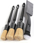 Car Detailing Brush Set, 4 PCS Soft Boars Hair Auto Interior Cleaning Detail Brushes, Perfect for Safely Cleaning Emblem Air Vent, Leather Seats, ...