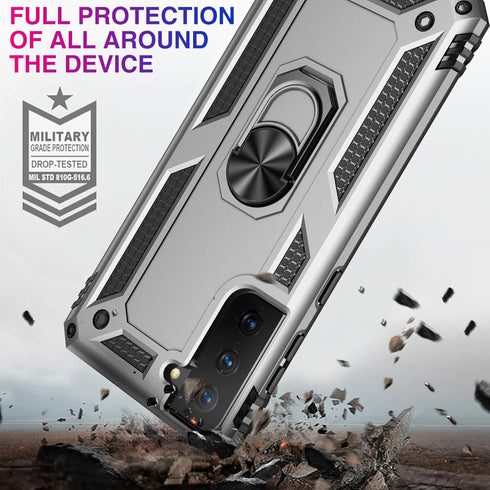 Case for Samsung Galaxy S21 5G Case Heavy Duty with Built in Screen Protector Hard Armor Military Anti-Fall Bumper Cover for Samsung S21 5G 6.2 20...