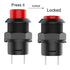 20Pcs SPST Latching Type Push Button Switch Off/ON AC 250V/1.5A 125V/3A Red Cap......