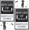2 Pieces Beware of Dog Sign Funny Warning Decor Beware of Dogs Keep Gate Closed Signs Metal Rust Free Warning Signs Metal Tin Signs for Fence Lawn...