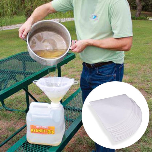 30 Pack 10" Deep Fryer Oil Filters, Best Non Woven Cooking Oil Strainer, Premium Maple Syrup Filter Set, Cones Commercial Filter for Restaurants, ...