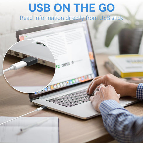 4-Pack USB C to USB Adapters, with 2 Type C Female to A Male Converters & 2 USB C Male to USB Female Connectors, Compatible with Apple Watch, iPho...