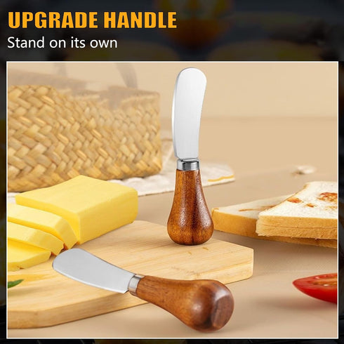 Charcuterie Board Accessories 20pcs,Cheese Butter Spreader Knives Set Wooden Handle Cheese Spreader Knive Mini Tongs, Spoons Forks Dip Bowls for P...