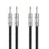 Cable Matters 2-Pack Premium Braided 12 AWG 1/4 Inch Speaker Cable 3 ft with 6.35mm TS Connector...