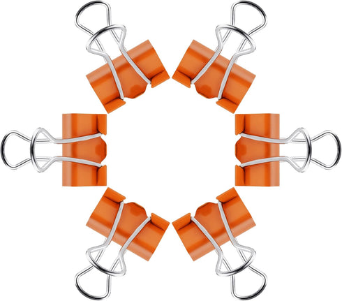 Small Binder Clips, 3/4 Inch (19mm) Binder Clips, 50 Pack Mini Binder Clips (Orange)...