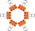 Small Binder Clips, 3/4 Inch (19mm) Binder Clips, 50 Pack Mini Binder Clips (Orange)...