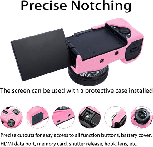 ZV-E10 Camera Case, Soft Silicone Rubber Protective Cover Skin for Sony ZV-E10 ZVE10 Digital Camera, Slim Fit Body Skin DSLR Camera Sleeve Protect...