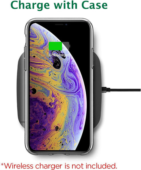 TENOC Phone Case Compatible with iPhone Xs Max, Gray Case Clear Shockproof Protective Bumper Slim Cover for 6.5 Inch...