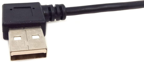 USB Extension Cable, Qaoquda 1ft 90 Degree Right Angle USB 2.0 Type A Male to Type A Female Panel-Mount with Screws Cable(USB M/F)...
