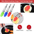 Mini Kitchen Tongs with Silicone Tips,Silicone Serving Tongs of 3 set,7 inch Non-stick Small Tongs with Stainless Steel Silicon Handles, Heat Resi...