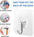 AROIC 58 Packs Adhesive Hooks for Hanging, Hook Heavy Duty Self Adhesive Wall Hooks 20 lbs / 9 kg (Max), Removable, Waterproof Hook for Bedroom Ki...