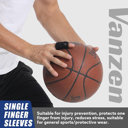 Finger Splints, 2PCS Finger Buddy Straps, Compression Finger Wraps for Sport Basketball Tennis and Volleyball Badminton - Black, One Finger-L...