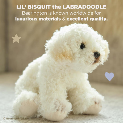 Bearington White Dog 6.5 Inch Dog Stuffed Animals - Dog Plush - Poodle Stuffed Animal Labradoodle Stuffed Animal...