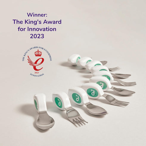 doddl Toddler Utensils, Ergonomic Fork and Spoon Set for Self Feeding, Stainless Steel Silverware for 1-3 Year Olds, BPA Free, Dishwasher Safe (In...