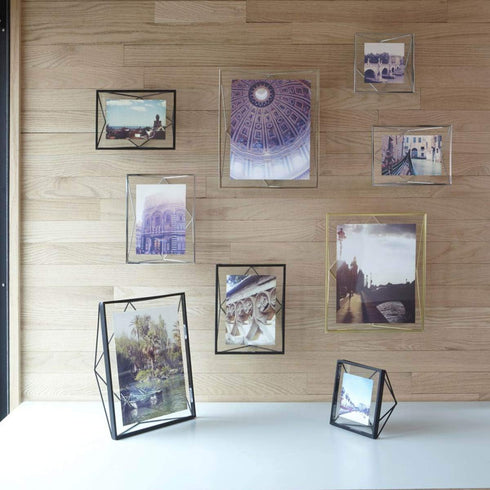 Umbra Prisma Picture Frame, 4 x 4 Photo Display for Desk or Wall, Copper...