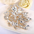 EVER FAITH Austrian Crystal 4 Inch Teardrop Flower Leaf Luxury Wedding Pendant Brooch...