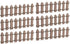 MECCANIXITY 6pcs 3.9 Inch Miniature Garden Fence, Mini Ornament Wood Picket Fence Decorative for Dollhouse Home DIY, Brown...