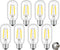 OMAYKEY 2W LED Tubular Bulb 4000K Daylight White Glow, 25W Equivalent 250LM E26 Base, Antique Edison T45 Tube Clear Glass Dimmable Chandelier Ceil...