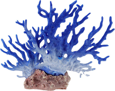 Semetall Artificial Coral Ornament Resin Aquarium Plants Coral Fish Tank Decorations Blue White Coral Decor...