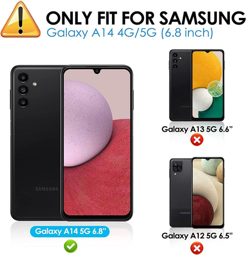 [2 Pack for Samsung Galaxy A14 5G Privacy Screen Protector Tempered Glass, Anti Spy Black Protect Film Shield for Galaxy A14 6.8 inch, Anti Scratc...