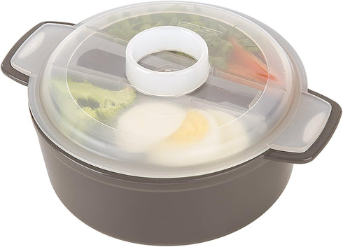 PrepSolutions 4-Piece Microwave Ramen Bowl To-Go, Gray - Includes Soup Spoon, Perfect for Ramen, Udon, Pho Noodles, Dishwasher Safe, BPA-Free...