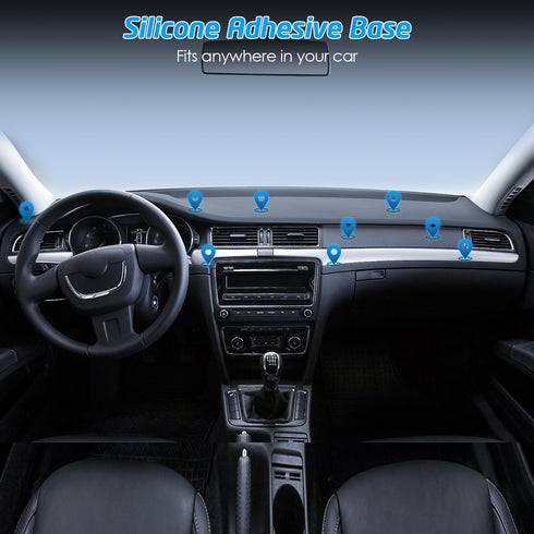 WixGear Magnetic Phone Car Mount Compatible with MagSafe and Non-MagSafe, Flat Stick On Magnetic Phone Mount for Dashboard, Wall, Gym, Home, and O...